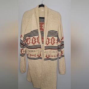 Maurices Aztec Patterned Cardigan Fringe Western Boho Plus Size 2X